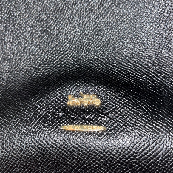 Coach Textured Black Bag with Gold Accents - Picture 7 of 7